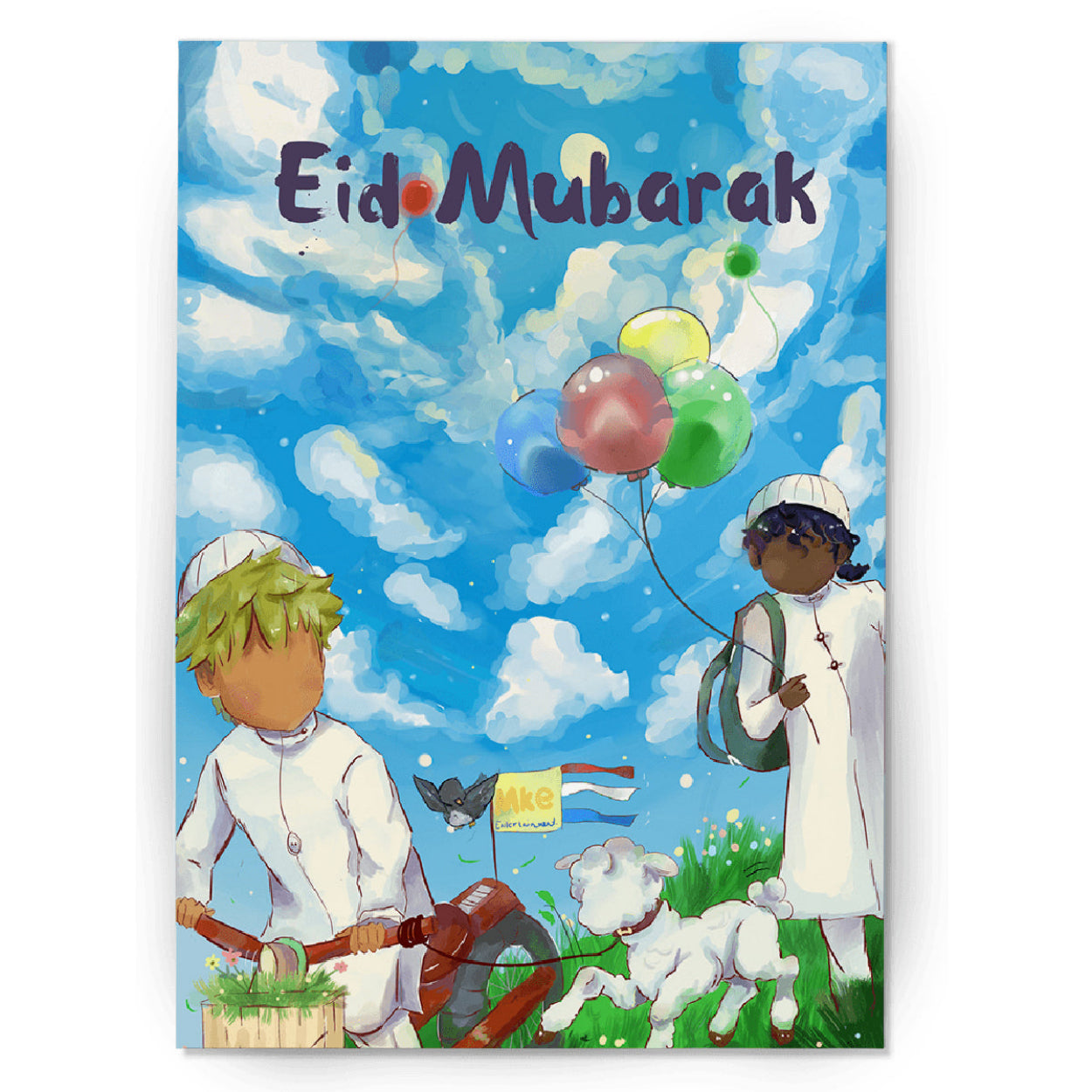 ‘Id Karte A6 – Eid Mubarak an deine Liebsten!