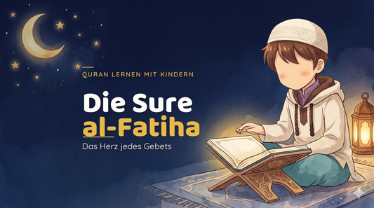 Sure al-Fatiha – Junge liest den Quran unter dem Sternenhimmel