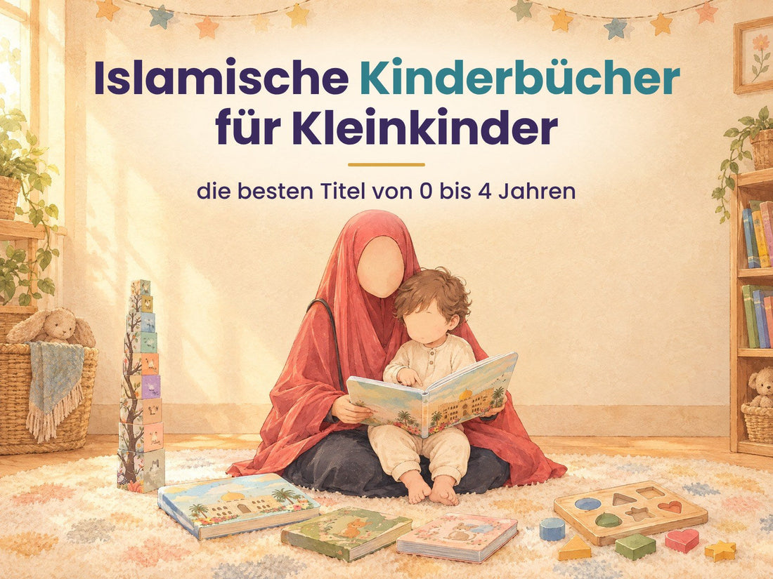 Islamische Kinderbücher für Kleinkinder – Kenza liest ihrem Kleinkind aus einem Pappbilderbuch vor