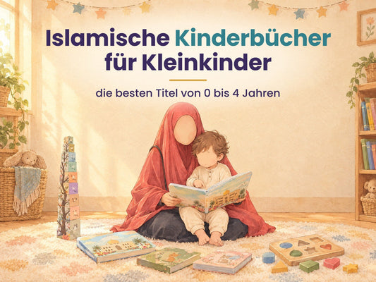 Islamische Kinderbücher für Kleinkinder – Kenza liest ihrem Kleinkind aus einem Pappbilderbuch vor