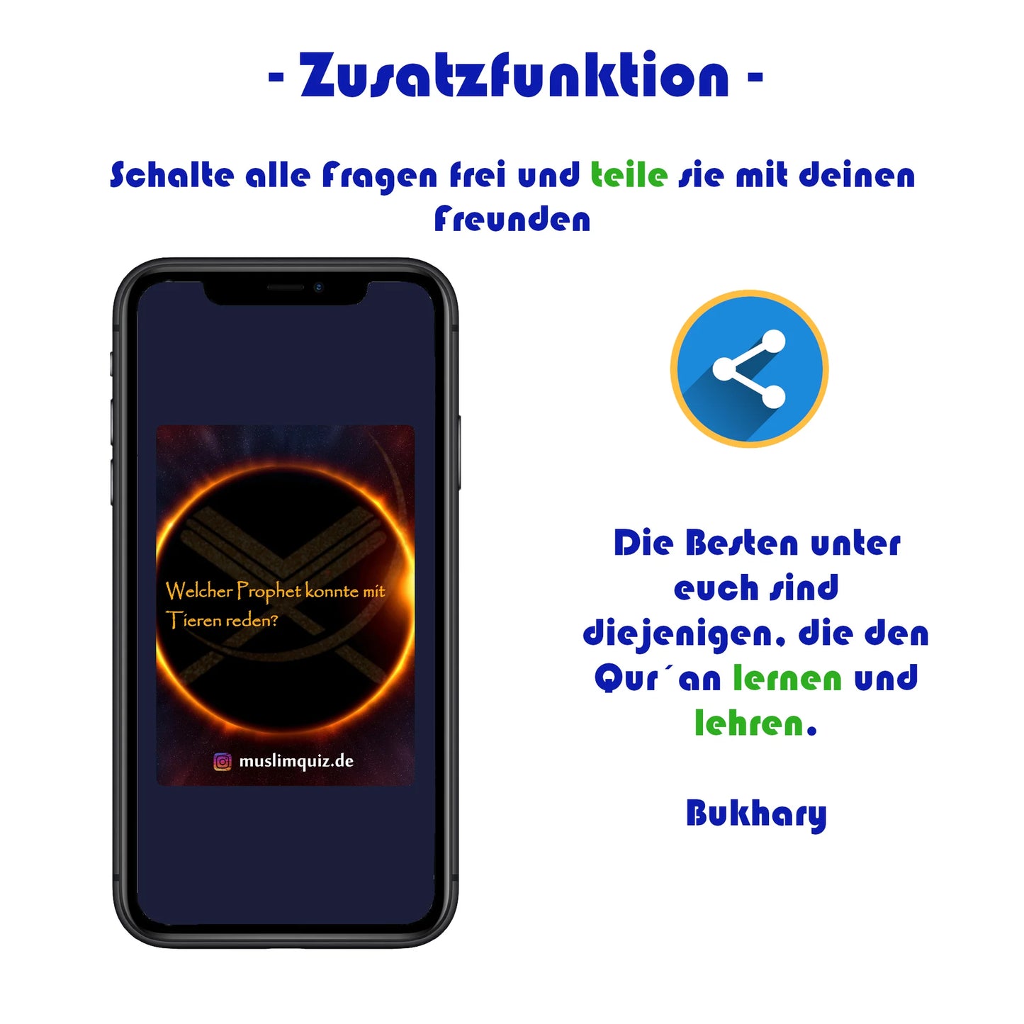 Qur'an Quizspiel für Freunde und Familie - Inklusive eigene App (Thema: AQIDAH)
