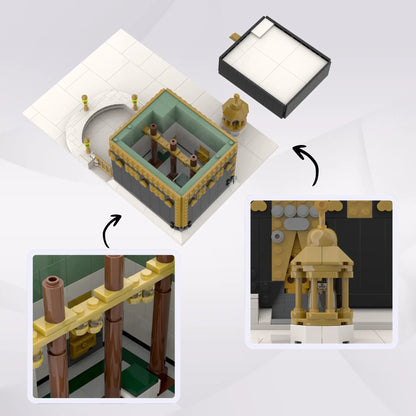 Kaaba Bauset – Draufsicht mit abgenommenem Dach und Innenansicht