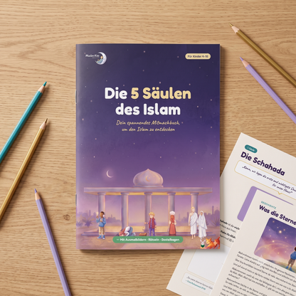 Die 5 Säulen des Islam – Mitmachbuch für Kinder (A4, Farbe)