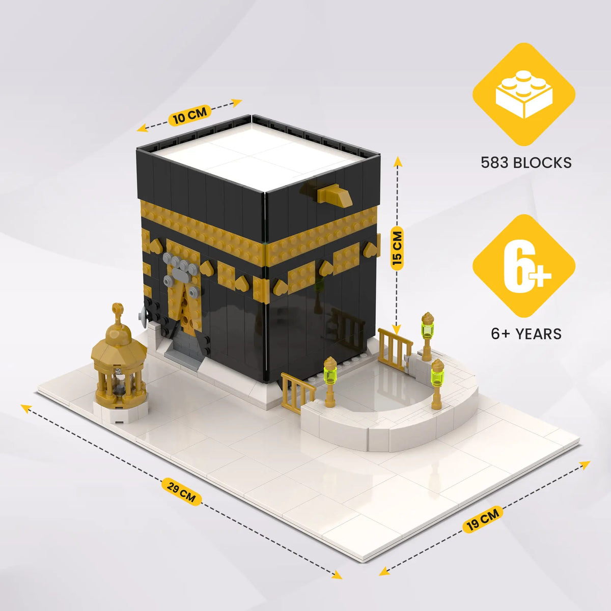 Kaaba Bauset – Maße des fertigen Modells und Altersempfehlung ab 6 Jahren