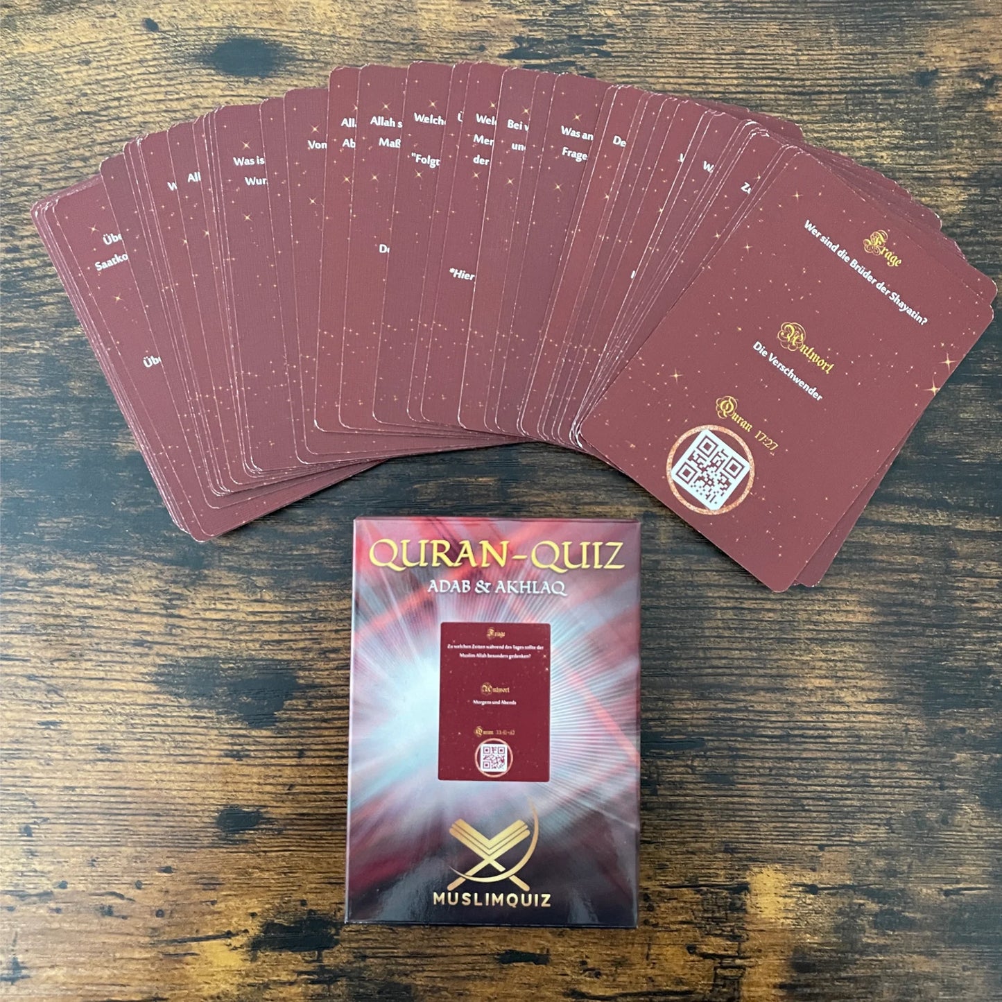 3er Luxus-Geschenkset in edler Verpackung Quran Quizspiel
