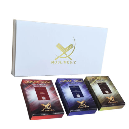 3er Luxus-Geschenkset in edler Verpackung Quran Quizspiel