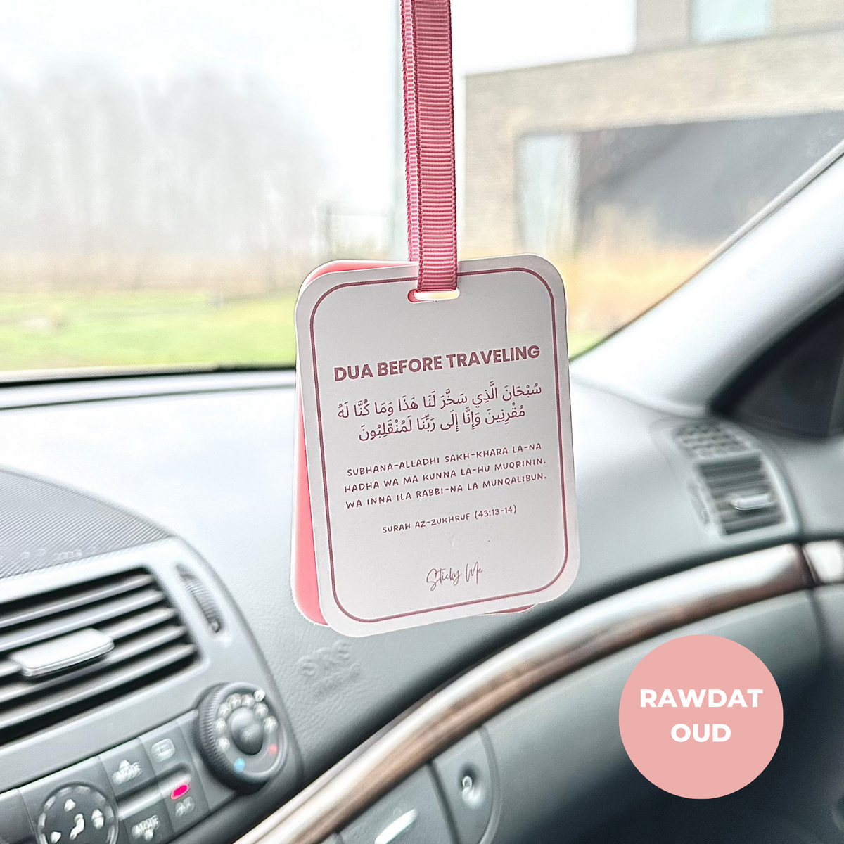 Autoduft Rawdat Oud mit Dua-Karte