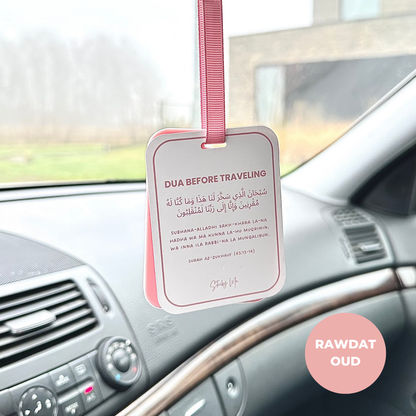 Autoduft Rawdat Oud mit Dua-Karte