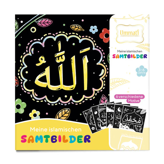 Islamische Samtbilder zum Ausmalen für Kinder – Set-Ansicht