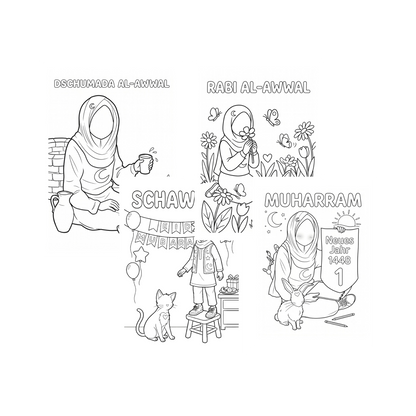 Meine islamischen Monate zum Ausmalen – Kostenloses Ausmalheft (PDF)