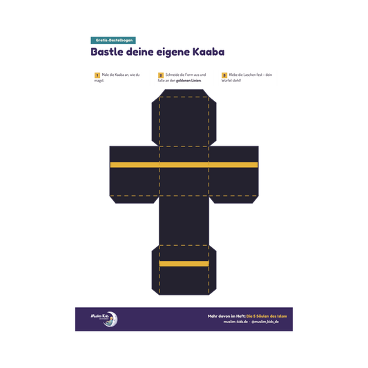 Kaaba-Bastelbogen – Gratis-Download für Kinder (PDF)