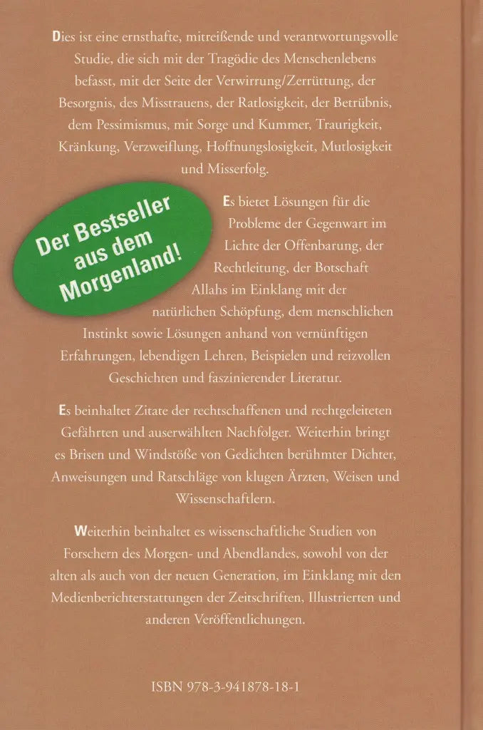 Sei nicht Traurig "La Tahzan" | Islamischer Weg zu innerem Frieden & Trost | Dr. Alqarni Bestseller