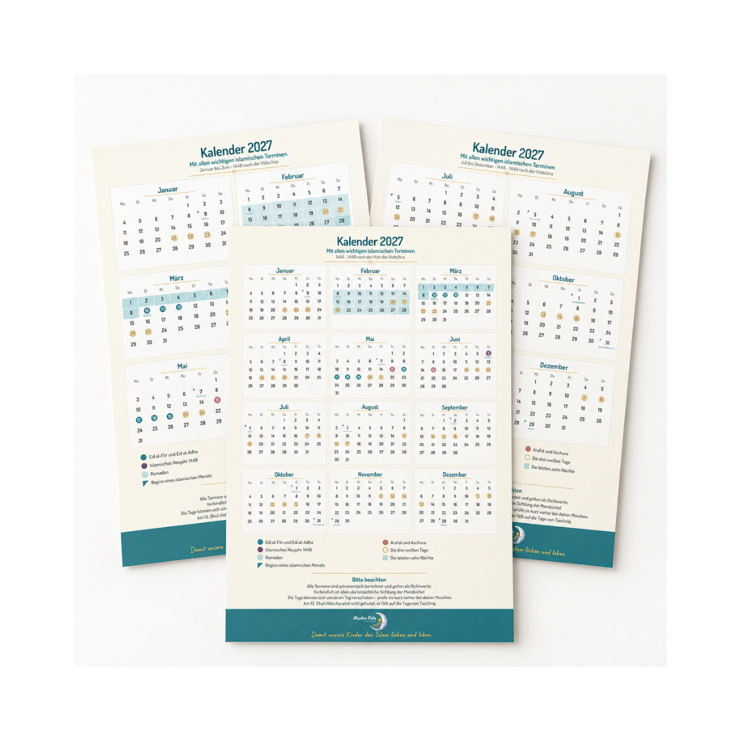 Islamischer Kalender 2027 – Gratis zum Ausdrucken