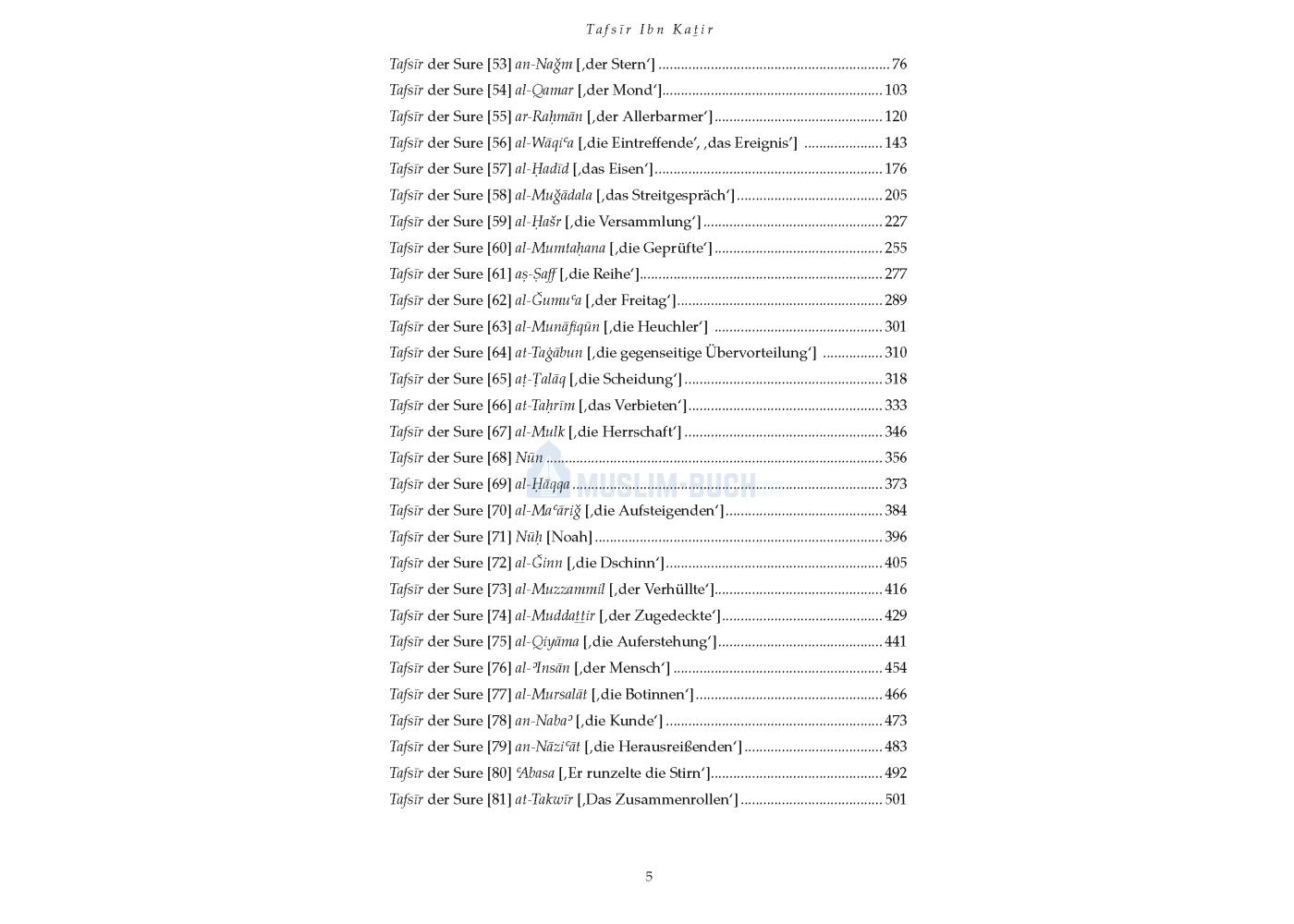 Tafsir ibn Kathir - Sure 50 bis 114