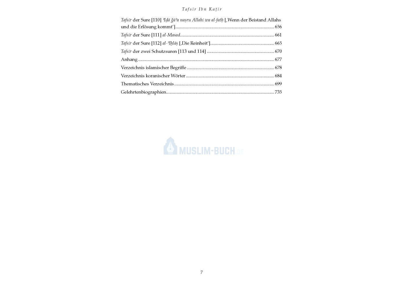 Tafsir ibn Kathir - Sure 50 bis 114